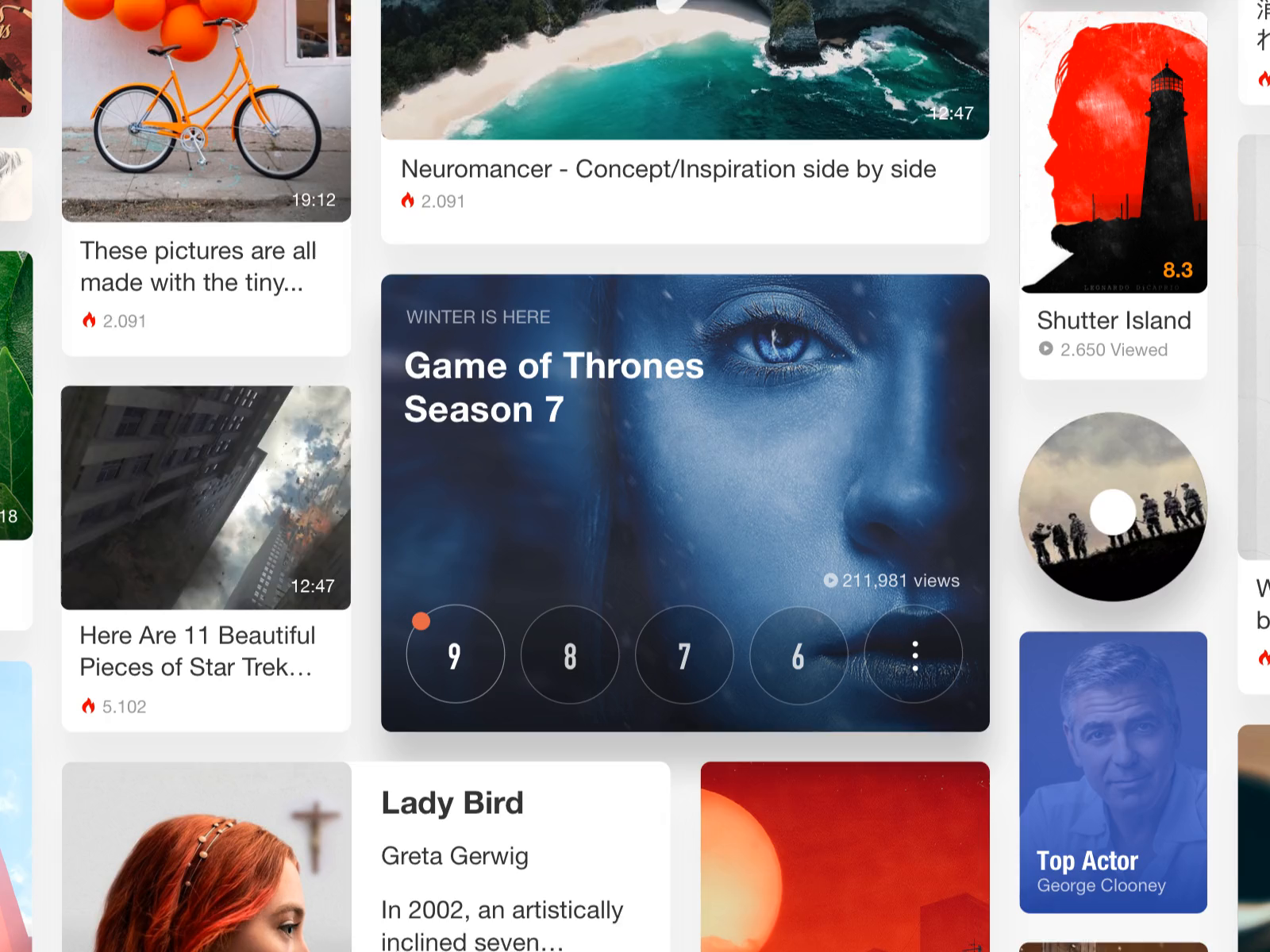 Example of Youku V4.0 's UI kits