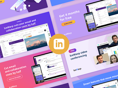 LinkedIn Ads ads adwords app banner banner small collaboration conferencing design email inmail linkedin mobile app socialmedia typography ux web web app