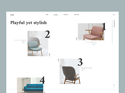 Cosh Furniture - Designer furniture online store concept clean design design concept furniture furniture website light colors modern online store ui ux uidesign web design