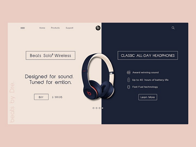 Beats SOLO³ mimimal webdesign landingpage