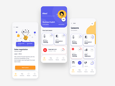 EL1212_12-Refactoring UI app app design clean english illustration learing app ui uiux ux