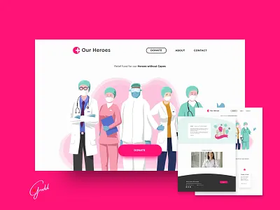 Daily UI #003 challenge covid 19 dailyui dailyui003 doctors landing page design landingpage popular recent ui ui design
