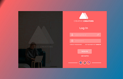 Sign Up form for Creative Creators graphicdesign sign in form signup ui ui ux design uxdesign