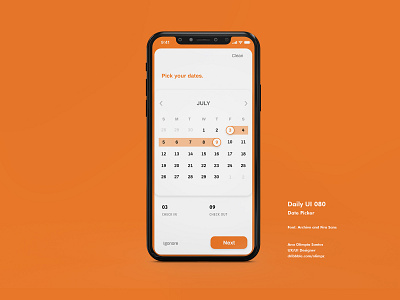 Date Picker #080 DailyUi Challenge app appdesign dailyui dailyui080 dailyuichallenge date design gradient interface design interfacedesign select ui ui design uidesign vocation xd