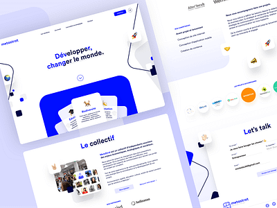 UI Web | Metastrat 🌏 blue clean collective colors design freelance graphics impact interface landingpage metastrat minimal project ui uiux ux web webdesign website