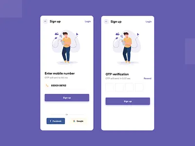 Signup screens android app app appdesign branding dailyui design dribbble illustration logo signup signup screen ui uidesign uidesignchallenge uidesignpatterns uidesigns uiux ux webdesign websitedesign