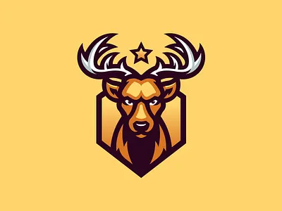 Deer deer gaming illustration logo mascot sport