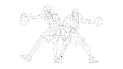8.24 / outline 24 8 artwork basketball bryant design illustration kobe kobebryant la lakers losangeles nba outline rip tribute
