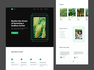 #Exploration - Website Investement Agriculture agriculture clean homepage investement ui ui design uidesign uiux ux ux design website website design