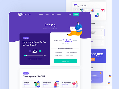 Pricing Plan clean design flat illustration layout pricing page pricing plan ui ux web website