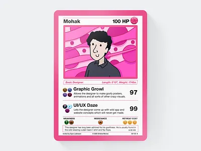 Dribbble Pokemon Card card design dribbble firstshot hellodribbble illustration pokemon typography vector