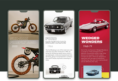 Motor library app cars concept design flat library minimal mobile mockup museum sketch ui