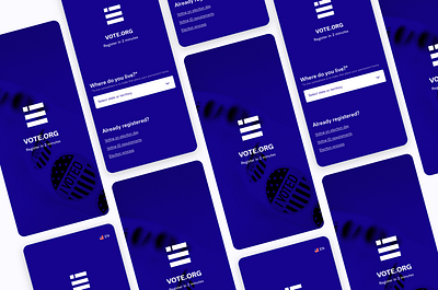 Vote.org concept app app concept design flat minimal mobile register sketch ui usa vote