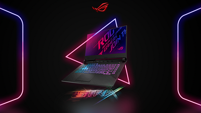 ROG Strix Ad adobe photoshop advertising branding colours design logo minimal typography ui wallpaper