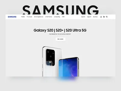 Daily UI Challenge #075 - Pre-Order buy daily ui daily ui 75 daily ui challenge desktop samsung samsung s20 samung concept ui ui design website