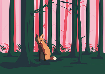 Fox animal illustration design editorial art editorial design editorial illustration flat illustration fox illustration illustration illustration art