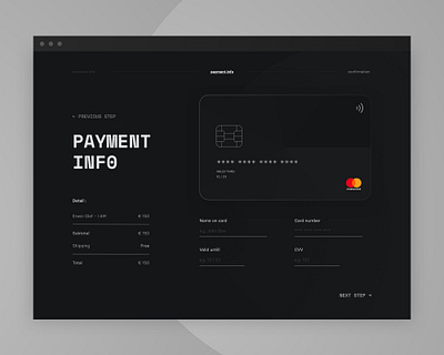 Credit card checkout. black checkout daily 100 challenge dailyui dailyui 002 design djif dribbble grey mastercard typography ui design uidesign uiux webdesign