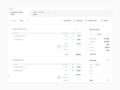 Invoice/Costing layout concept (SaaS web app) analytics costing crypto dashboard data finance fintech invoice invoice design minimal saas software startup ui designer user experience designer ux ux designer web app