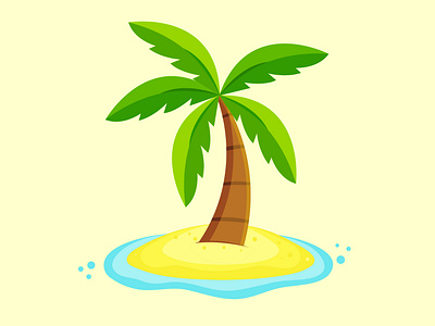 Palm Tree. Vector Illustration design holiday illustration palm sand sea summer travel tree vacation vector