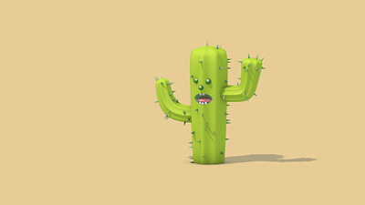 Mr. Cactus 3dmodel 3dmodeling c4d cactus cartoon character digital art erikdgmx illustration render