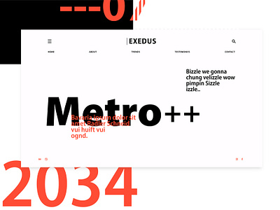 E X O D U S 03 black branding clean color concept design dribbble illustration interaction landing page logo minimal minimalist motion design red trend ui ux webdesign website