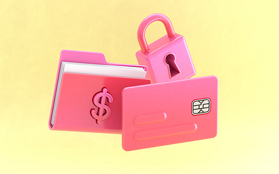 Finance Dashboard icons 3d c4d card cinema4d icons illustration lock render wallet