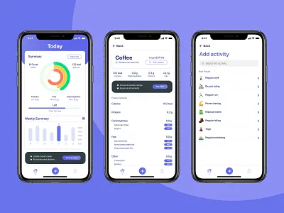 Calorie Tracker iOS app Design calorie calorie tracker calories figma design health health app healthcare interface design ios ios app ios app design mobile app mobile application mobile apps mobile design mobile ui nutrients nutrition nutritional
