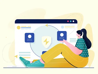 updating tools character design colors concept design digital flat vector illustration updating tools upgrade vector