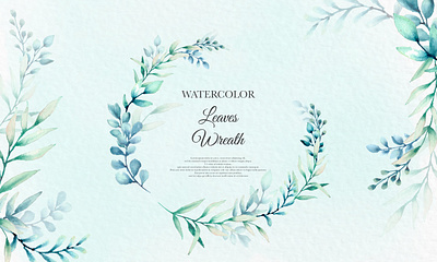 Beautiful floral frame with greenery leaves watercolor beautiful border card decoration design elegant floral frame green greenery illustration leaf nature set spring vector vintage watercolor wedding wreath