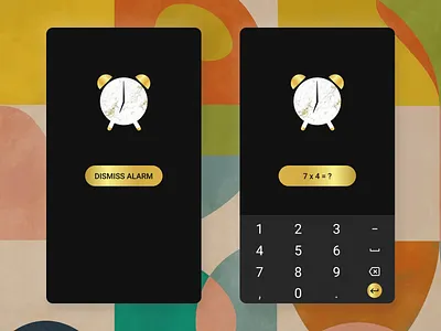 Daily UI 015: Alarm clock alarm app dailyui midcentury retro ui
