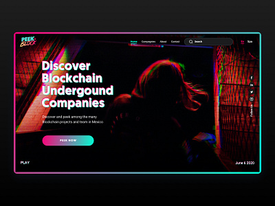PEEKABLOCK_Homepage/Blockchain_project_blog_mexico blockchain blog branding colorful digital design ui uidesign ux uxdesign webdesign