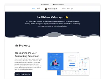 Portfolio - 2d about about us adobe blue branding clean design flat illustration landing page minimal personal branding portfolio portfolio site product design ui ux