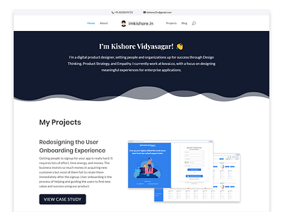 Portfolio - 2d about about us adobe blue branding clean design flat illustration landing page minimal personal branding portfolio portfolio site product design ui ux