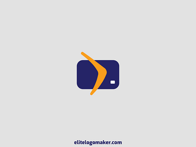 Card + Boomerang Logo boomerang card finance institution intelligence logo design logo for sale logo maker logotipo small business