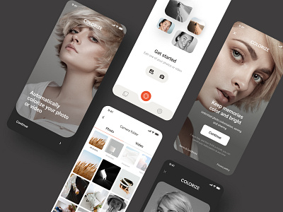 Colorize app color concept design photo ui ux