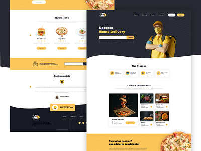 Food Delivery Landing Template clean design food food and drink foodie landing landingpage ui ux web webdesign website