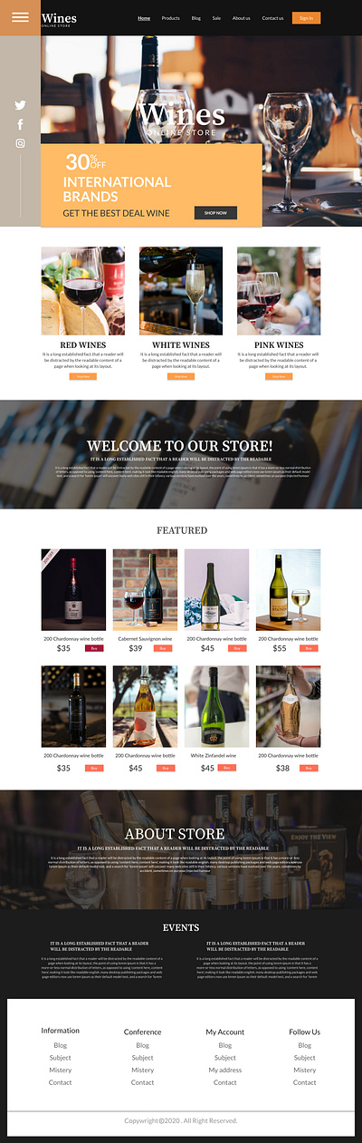 Wine website design app branding design illustration illustrator type typography ui ux web website