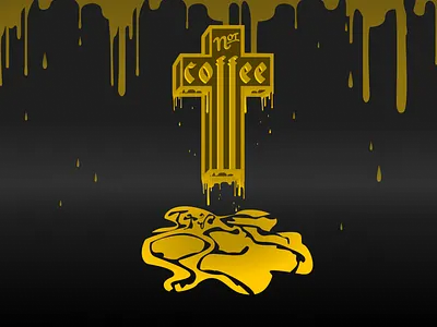 DRIP COFFEE drip drip coffee gold logo pee peepee sign urine vector yellow gold