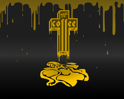 DRIP COFFEE drip drip coffee gold logo pee peepee sign urine vector yellow gold