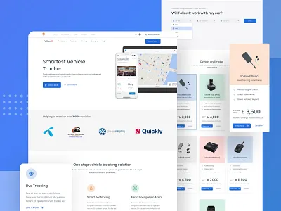 FollowR - Vehicle Tracking Solution bangladesh dingi flat followr landing landing design landing page landing page design landingpage minimal product design redesign ui user experience userinterface ux web webdesign website design