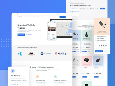 FollowR - Vehicle Tracking Solution bangladesh dingi flat followr landing landing design landing page landing page design landingpage minimal product design redesign ui user experience userinterface ux web webdesign website design