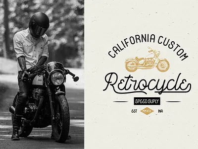 Retrocycle Vintage Logo font font design logo logotype typography vintage font vintage logo