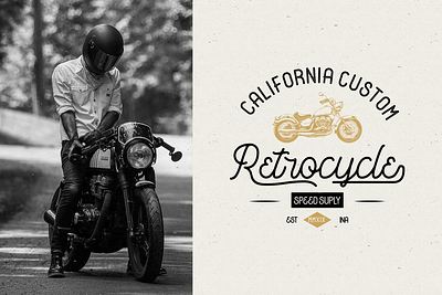 Retrocycle Vintage Logo font font design logo logotype typography vintage font vintage logo