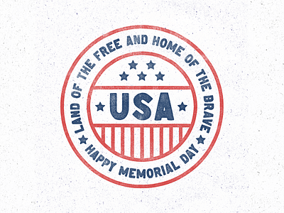 Memorial Day Type america badge blue design memorial day oklahoma red star stripes texture type usa vintage white