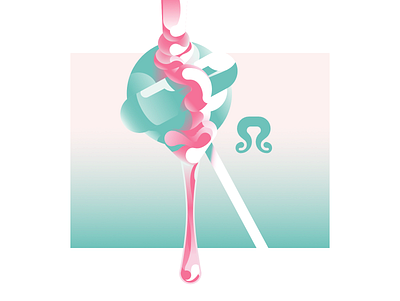 Watermelon Sugar affinity designer candy design digital art dribble drip green illustration limited colour palette limited colours limited palette liquid lollipop red sugar sweet syrup vector