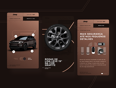 Jeep Compass S - Exclusive landing Page car interaction interactive landing page mobile ui ui design