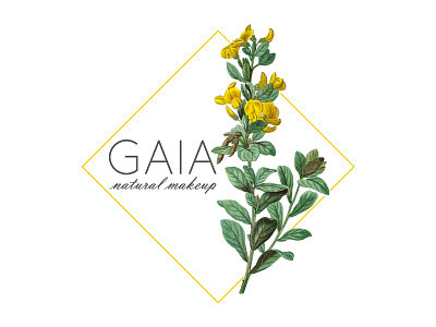 Gaia natural make up logo brand design brand identity branding branding design buisness card design graphic graphic design graphic design illustration logo logo design natural logo vector