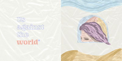 Our Sun in Earth and Fire. brush design digital painting editorial paiting type