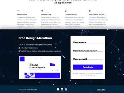 Sign Up for website animation figma form plexus sign up