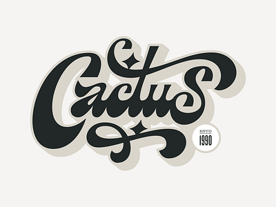 Cactus advertising branding chunky design funky groovy handlettering illustration lettering logo round sharp type typography